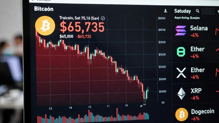 Bitcoin Falls Toward $65,000 as Risk-Off Sentiment Hits Crypto Market