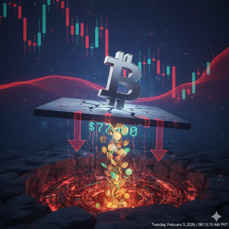 Bitcoin Slips Near $77,000 Amid Heavy Selling and Liquidations