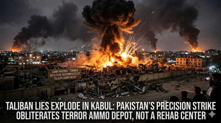 Taliban Lies Explode in Kabul: Pakistan’s Precision Strike Obliterates Terror Ammo Depot, Not a “Rehab Center”