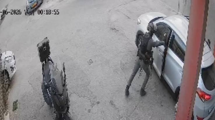 Israeli Soldier Seen Throwing Stun Grenade into Palestinians’ Car During West Bank Raid